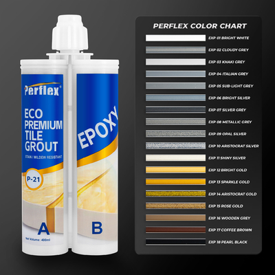 P-21 colada de baldosas eco-epoxídicas brillante y mate, antifúngica, respetuosa con el medio ambiente, resistente a las manchas, impermeable